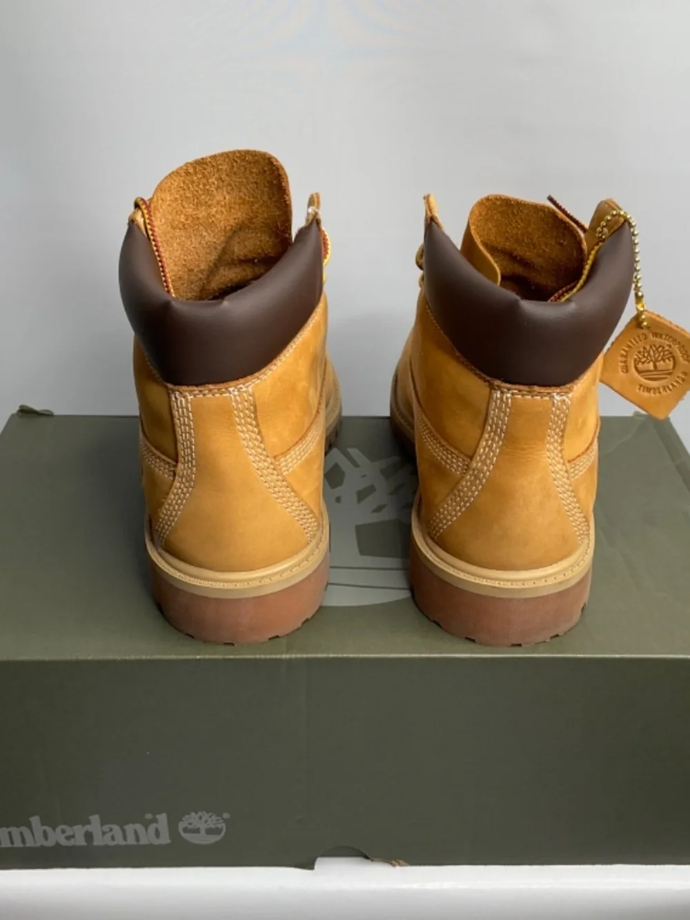 Junior Timberland Premium 6in waterproof Boot wheat NuBuck US 3 Youth